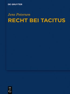 cover image of Recht bei Tacitus